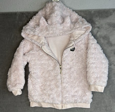 Juicy Couture Pink full zip hoodie faux fur rosette cat ears Y2K Toddler 2T