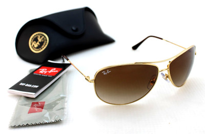 Authentic RAY BAN Gold Aviator Style RB3293 63MM UV Protect Sunglasses MSRP $183