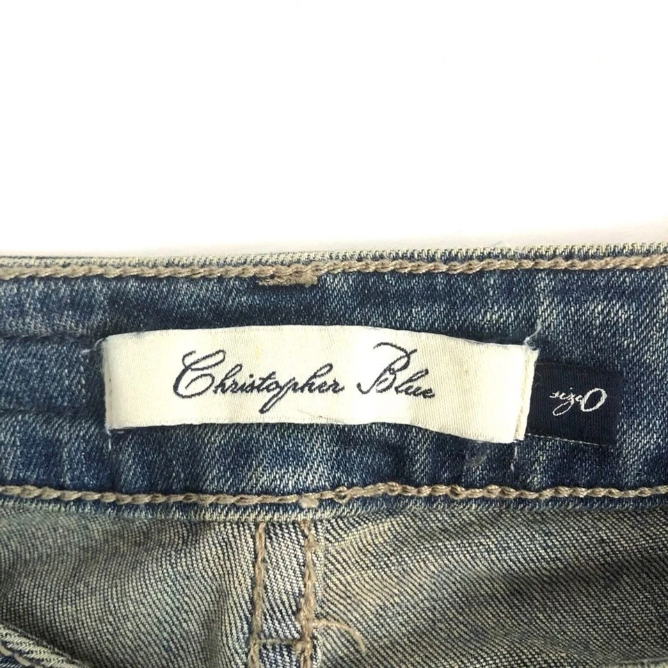 Y2K Stretch Straight Classic Jeans Size 0 High Rise Madison by Christopher Blue - Image 3 of 4