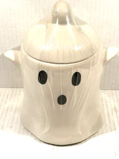 Ghost Cookie Candy Jar Canister Approximately 7.5"H X 6"W Halloween NEW
