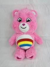 Care Bears 13" Cheer Bear Plush Soft Stuffed Animal Pink Rainbow 2021 Toy 