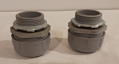 Arlington Liquid Tight 1-1/4'' Straight Connector. NMLT125, FNMC-B. NEW Lot of 2