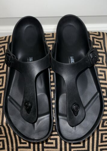 Birkenstock Gizeh Eva Rubber Sandals, Black, Size 45 (Men’s 11-11.5) - Picture 1 of 9