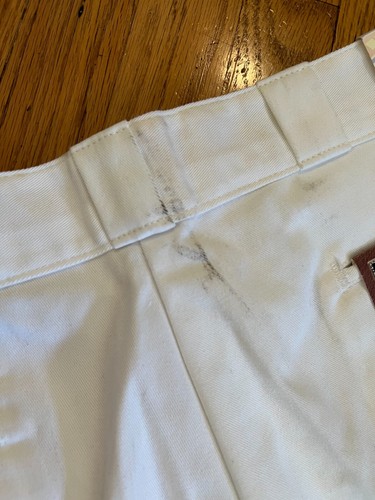 Pantaloncini vintage Dickies Scotchgard bianchi pittore uomo taglia 36 nuovi con etichette con difetti Y2K - Foto 20 di 22