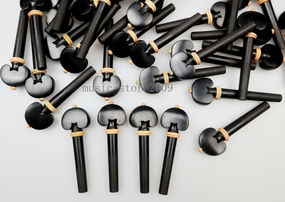 12pcs Ebony wood Viola pegs. Good Viola string tuning Peg, Boxwood collar - Image 4 of 4