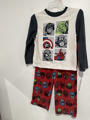 Marvel Avengers 2-Pc Long Sleeve Top/Pants Pajamas HULK, IRON MAN & MORE -NWT 7