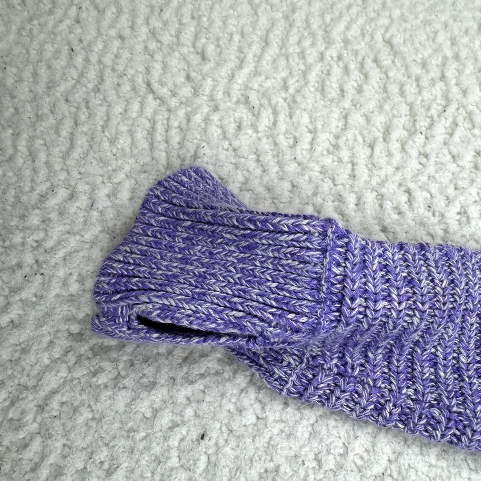 Ivivva Busy to be Cozy V-Neck Pullover Sweater Girl's 12 Purple Knit Slim Fit - Image 3 of 4