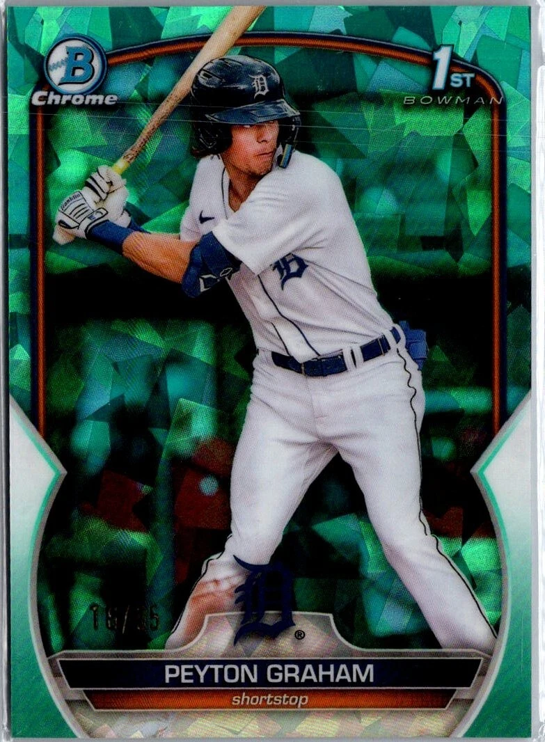 2023 Bowman Sapphire Edition Chrome Prospects Aqua /55 Peyton Graham #BCP-57