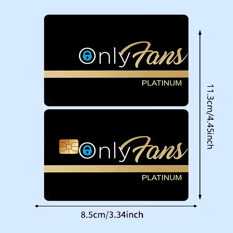 Pacchetto 6 Adesivi Skin Per Carte Di Credito OnlyFans – PLATINUM, Effetto Esclusivo - Foto 2