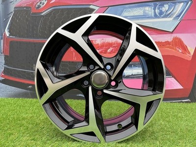 4x R16 Inch 5x112 VW Bonneville Style Black Polished Wheels: Fits für Golf Jetta