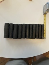 Snap-on 10pc Sae 12 Dr. Extra Deep Impact Socket Set 12 1-18 6pt Siml