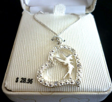 DISNEYLAND SILVER TINKERBELL NECKLACE NEW IN BOX SPARKLY  PRETTY 