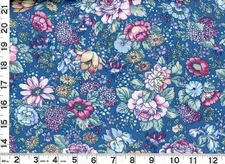 Pink Roses Blue Yellow White Purple Flowers Quilting Sewing Fabric by Yard #1116