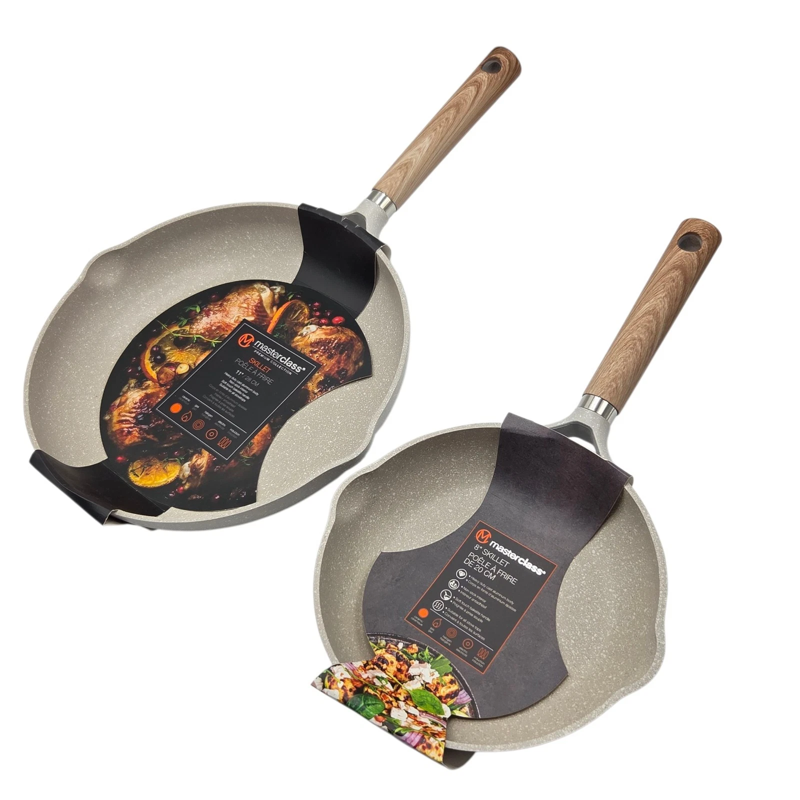 Masterclass Premium Cookware 8" And 11" Frying Pan Skillet Set Greige Induction
Opens in a new windo