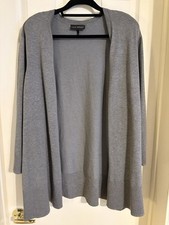 Lane Bryant Open Front 3/4 Sleeve Gray Cardigan 26/28 Plus Size