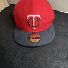 New Era 59FIFTY Fitted Cap Minnesota Twins Baseball Hat Red/Blue Size 7 3/8
