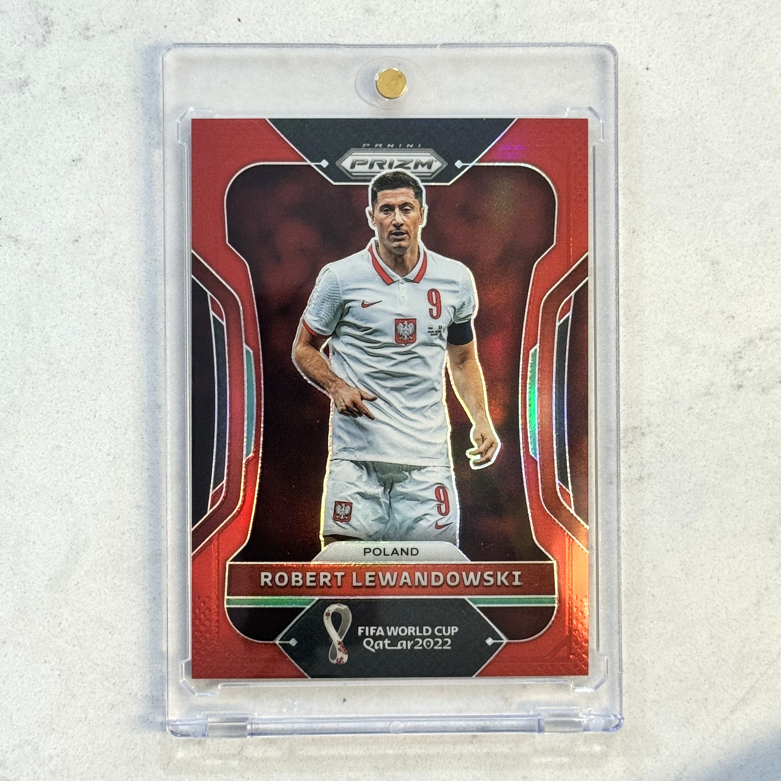 2022 Panini Prizm World Cup #170 ROBERT LEWANDOWSKI RED Prizm /399 Poland