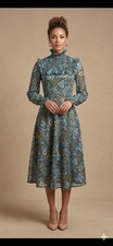 VINTAGE 70s floral MIDI DRESS