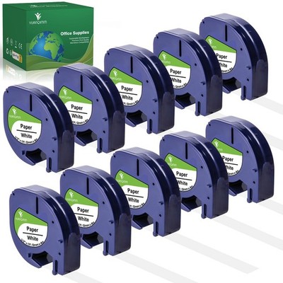 10-Pack Label Tape Replace Compatible for DYMO Label Maker Refills Letra Tag ...