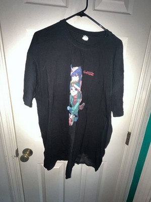 Gorillaz 2D and Noodle Graphic Band T-Shirt Black