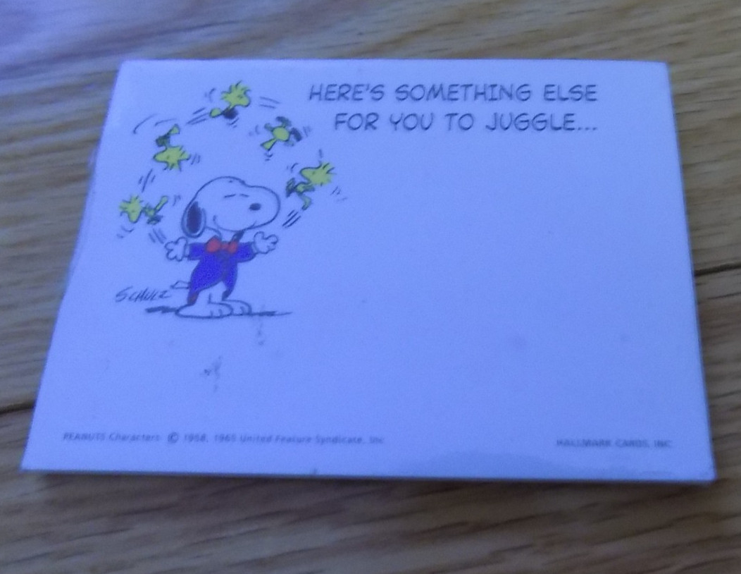 Vintage New Snoopy Peanuts Comic Strip Post-It Self Stick Note Pad Sealed