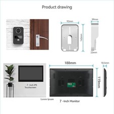 NEW 1080P camera 7 inch monitor 2-wire video intercom apartment system