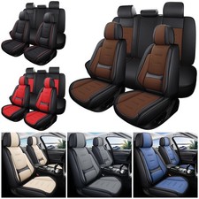 For Toyota Tacoma Full Set Leather Seat Covers Front Rear 5-seat Cushion Pad Mat