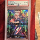 Panini 2024 Prizm Prizmatic Drake Maye #2 Green Prizm RC Patriots PSA 10
