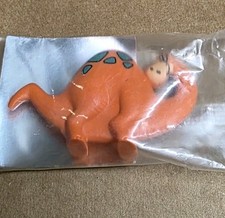 Vintage 90's Fruity Pebbles Flintstones Dinosaur Orange Cereal Toys Prizes New
