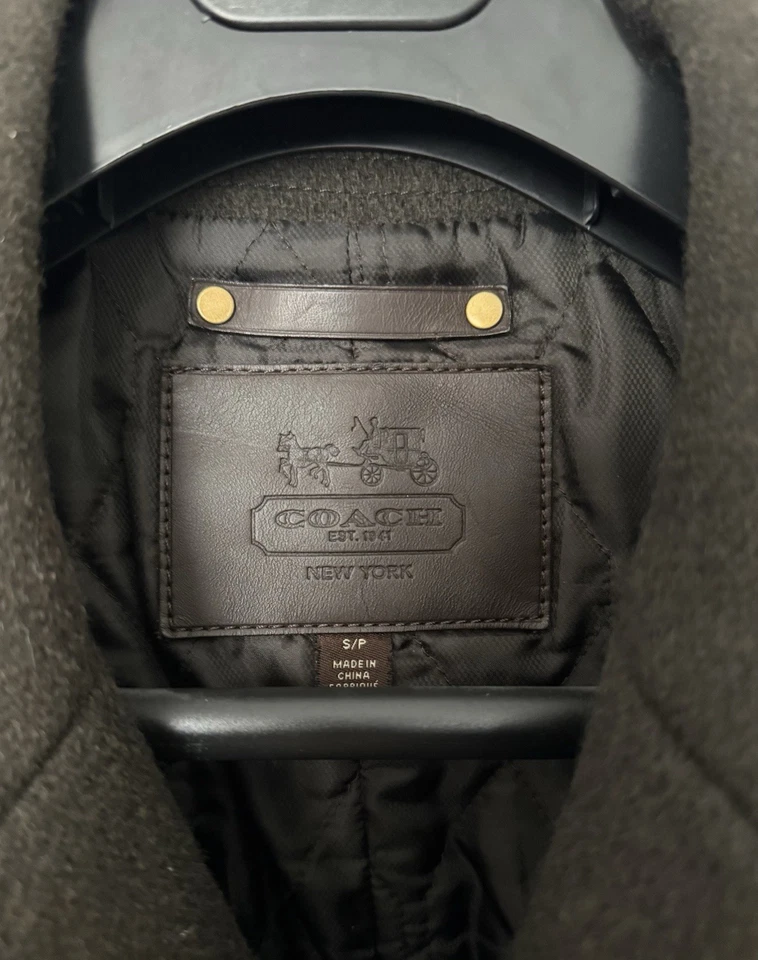 Coach Astor Wool Peacoat Men’s Size S/P Military Green MRSP $698 - Image 2 of 4