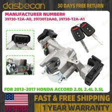 Ignition Lock Cylinder Switch 2 Remote Key For Honda Accord 2013-2017 39730T2AA0
