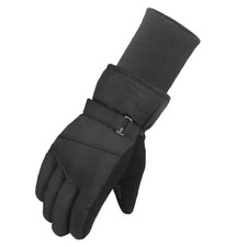 Kids Winter Warm Gloves Windproof Water 10-12 years All-black - Long Cuff