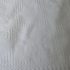 VTG All Mine White Teddy Bear Waffle Knit Baby Blanket Acrylic Japan 34x34