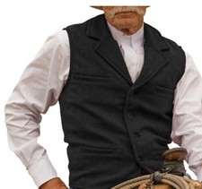 Victorian Mens Vest Retro Jacket Gothic Western Vest Men Waistcoat for Tuxedos