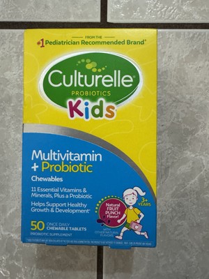 Culturelle Kids Multivitamin + Probiotic Once Daily 50 Chewable Tablets Exp 7/26