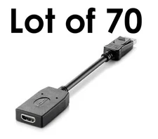 Lot of 70 - HP Bizlink - Display Port (DP) To HDMI Adapter