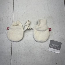 Zutano Mittens Baby One Size Cream Cozie Fleece Lined Thumbless Rib Cuff Infant