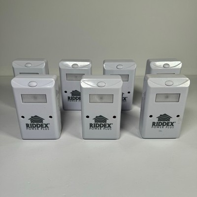 Riddex Power Plus Ultrasonic Pest Repelling Aid Light White LOT of 7 - Rodents