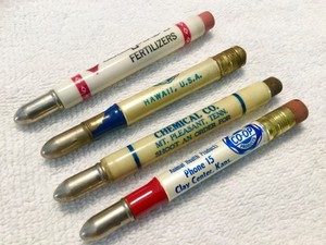 4- Vintage Advertising BULLET PENCILS CO-OP CHEMICAL HAWAII FARM