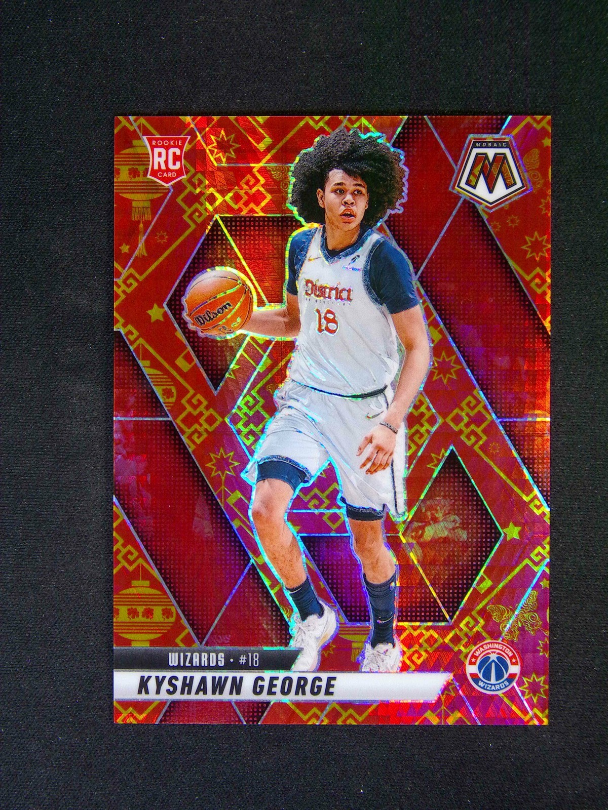 2024-25 Panini Mosaic Kyshawn George #247 RC Rookie Lucky Envelopes /8