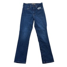Levis Womens 724 Jeans Size 30 Blue Denim High Rise Straight Leg Ankle Slim