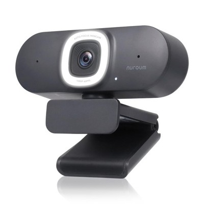 V15-AFL Streaming Webcam with Ring Light, Autofocus Webcam for PC w/Dual Mic,...
