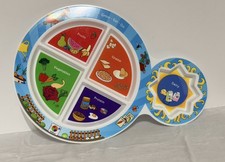 Fresh Baby Kid's 5-Section "My Plate" 7 Multicolor-food Group Plate, Plastic