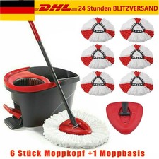 7er Ersatz Wischbezug für Vileda Turbo Wischmop Easy Wring Clean Moppkopf Mop DE