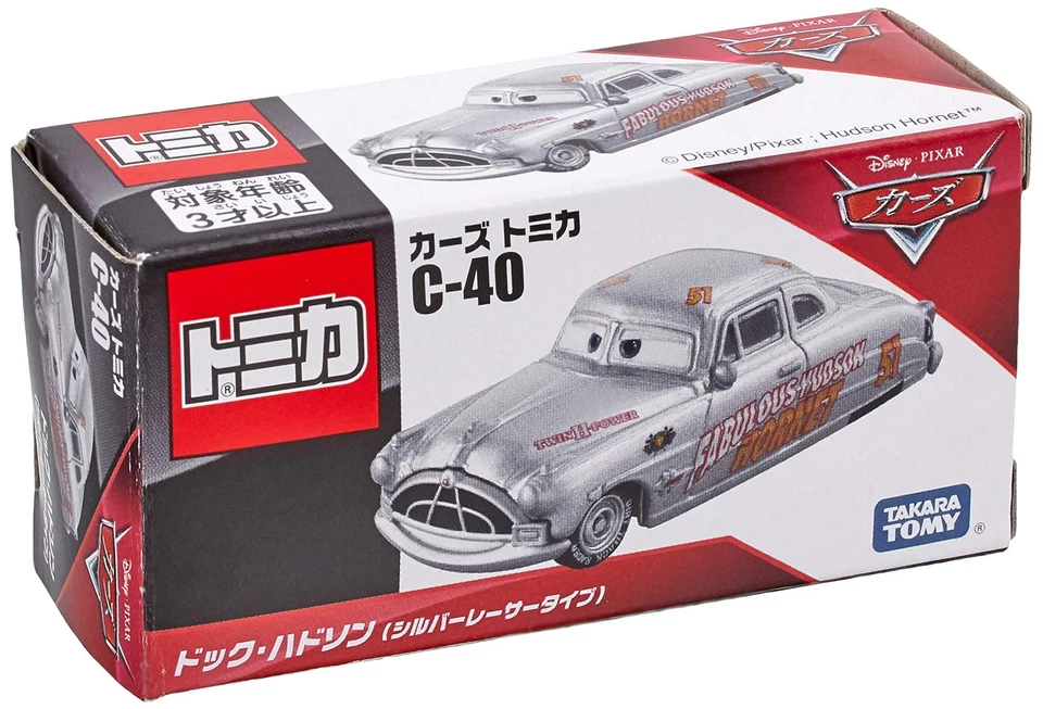 Coches Disney Cars Tomica C-40 Doc Hudson (tipo Silver Racer) Foto 3 de 3