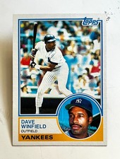 1983 Topps Dave Winfield #770 Missing Stats Error Bullseye Obstruction Variation