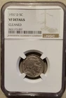 1937 D Buffalo Nickel – NGC Genuine Cleaned VF Detail – Nice Strike