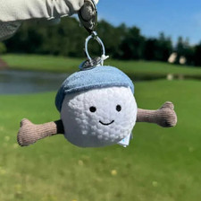 Jellycat Amuseables Sports Golf Ball Plush Bag Charm - Keychain NWT Gift 2026