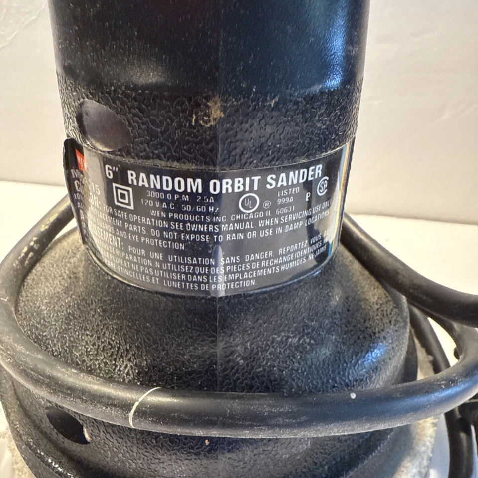 "Lijadora orbital aleatoria con agarre corporal WEN 6"" modelo 15" Foto 3 de 4