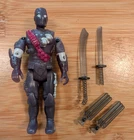 1994 Snake Eyes V6 Shadow Ninjas GI Joe Hasbro Action Figure Incomplete